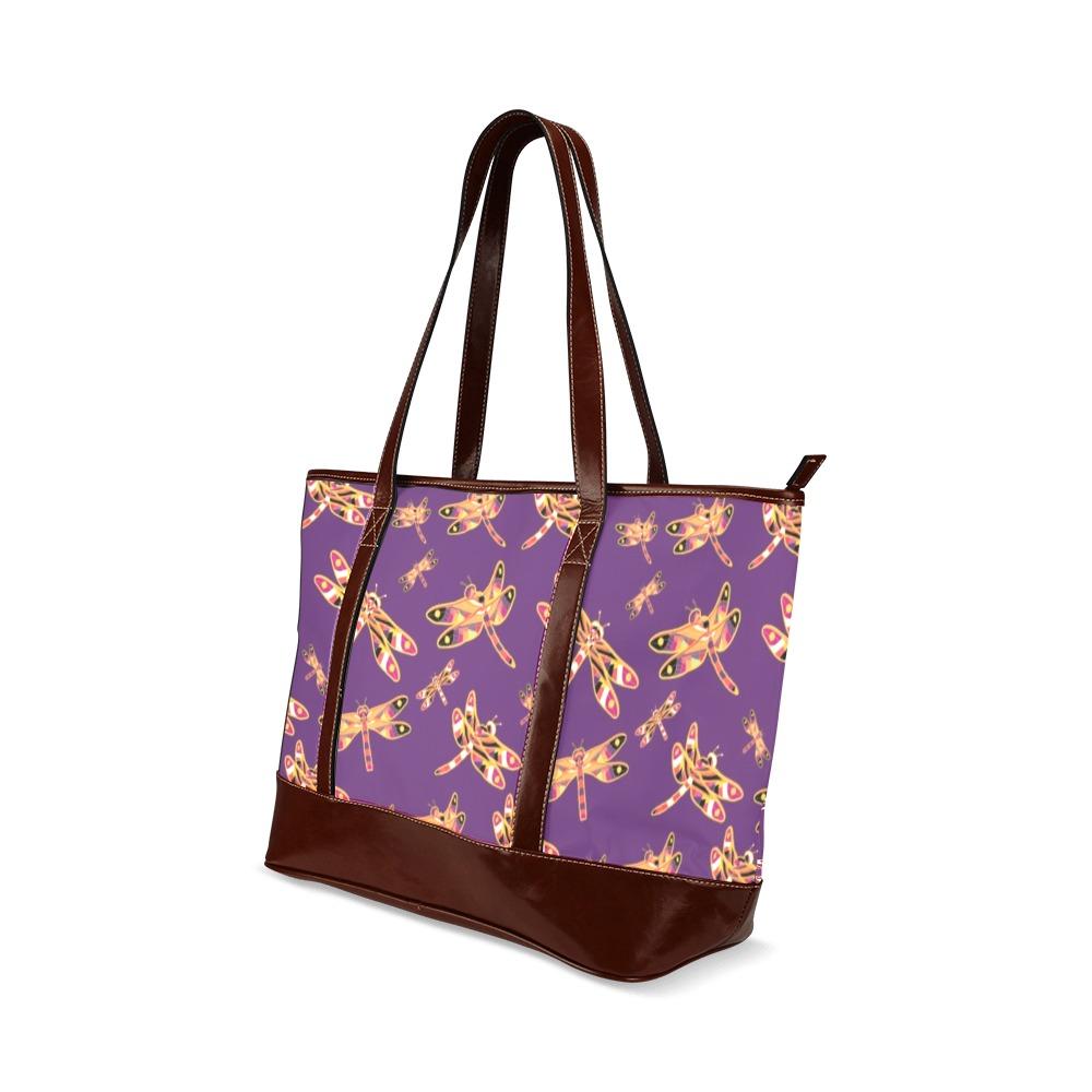 Gathering Yellow Purple Tote Handbag (Model 1642) Tote Handbags (1642) e-joyer 