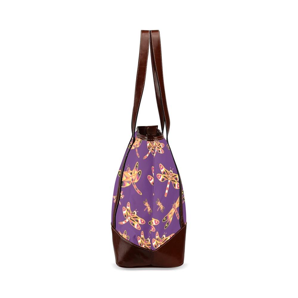 Gathering Yellow Purple Tote Handbag (Model 1642) Tote Handbags (1642) e-joyer 