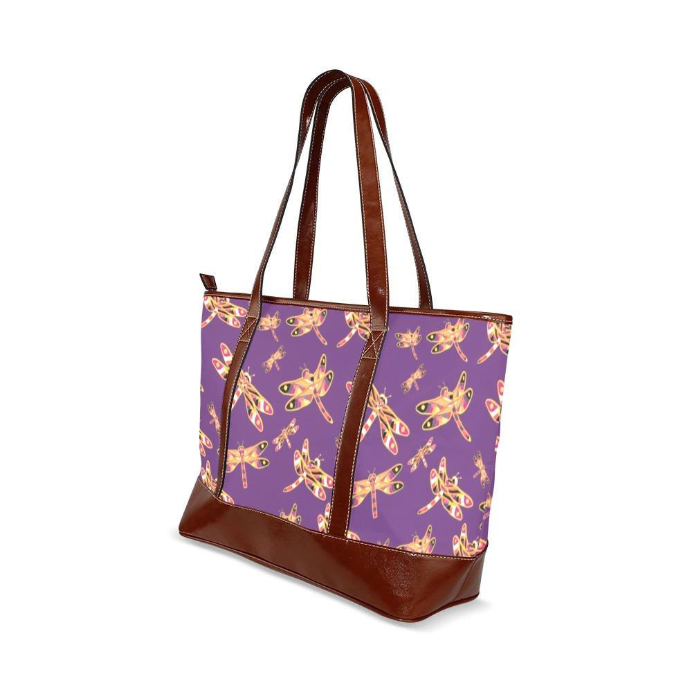 Gathering Yellow Purple Tote Handbag (Model 1642) Tote Handbags (1642) e-joyer 