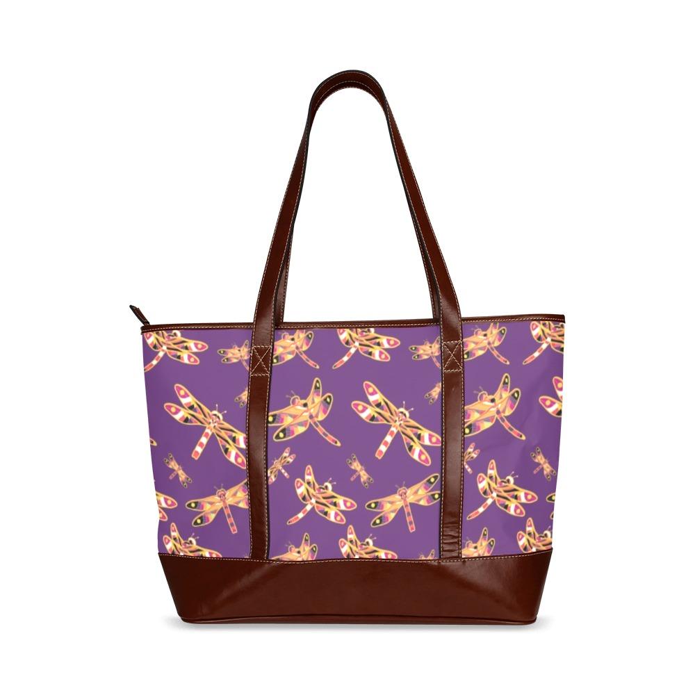 Gathering Yellow Purple Tote Handbag (Model 1642) Tote Handbags (1642) e-joyer 