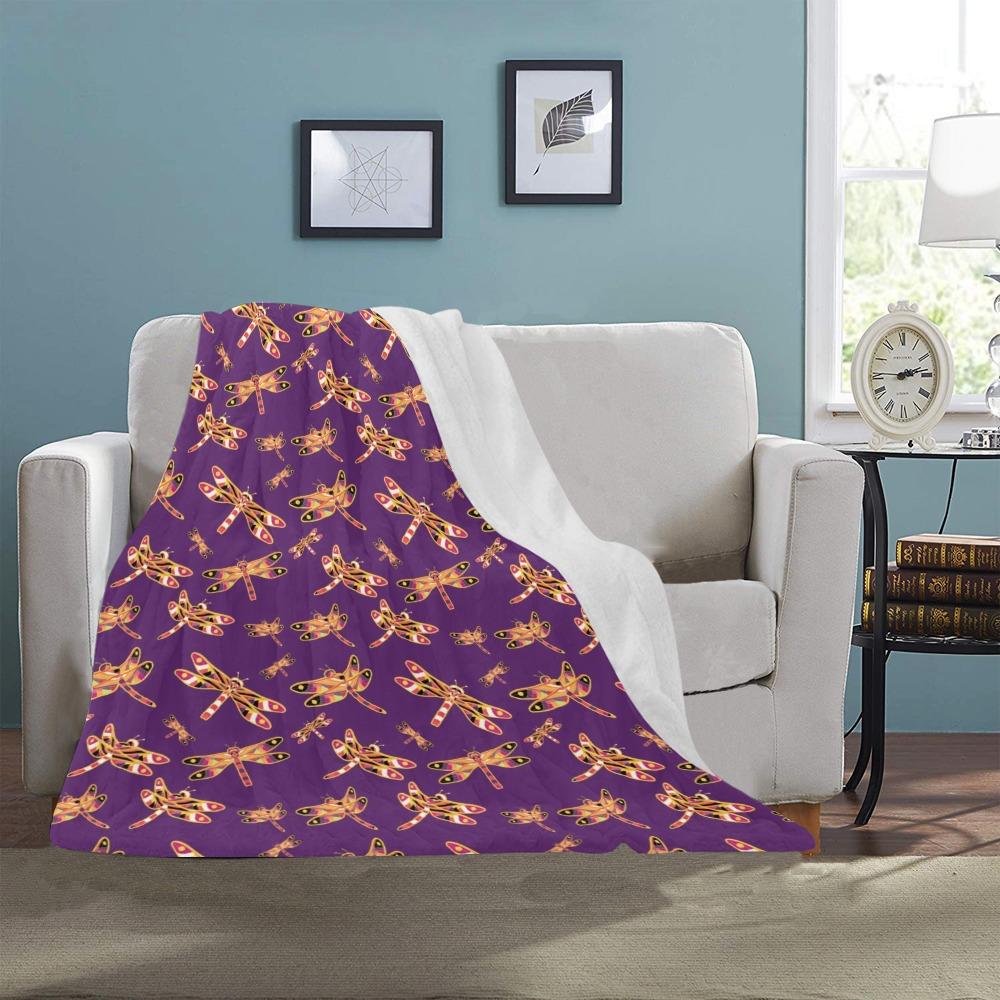 Gathering Yellow Purple Ultra-Soft Micro Fleece Blanket 40"x50" Ultra-Soft Blanket 40''x50'' e-joyer 