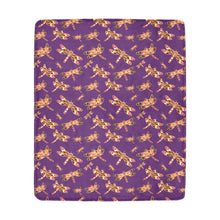 Load image into Gallery viewer, Gathering Yellow Purple Ultra-Soft Micro Fleece Blanket 50&quot;x60&quot; Ultra-Soft Blanket 50&#39;&#39;x60&#39;&#39; e-joyer 
