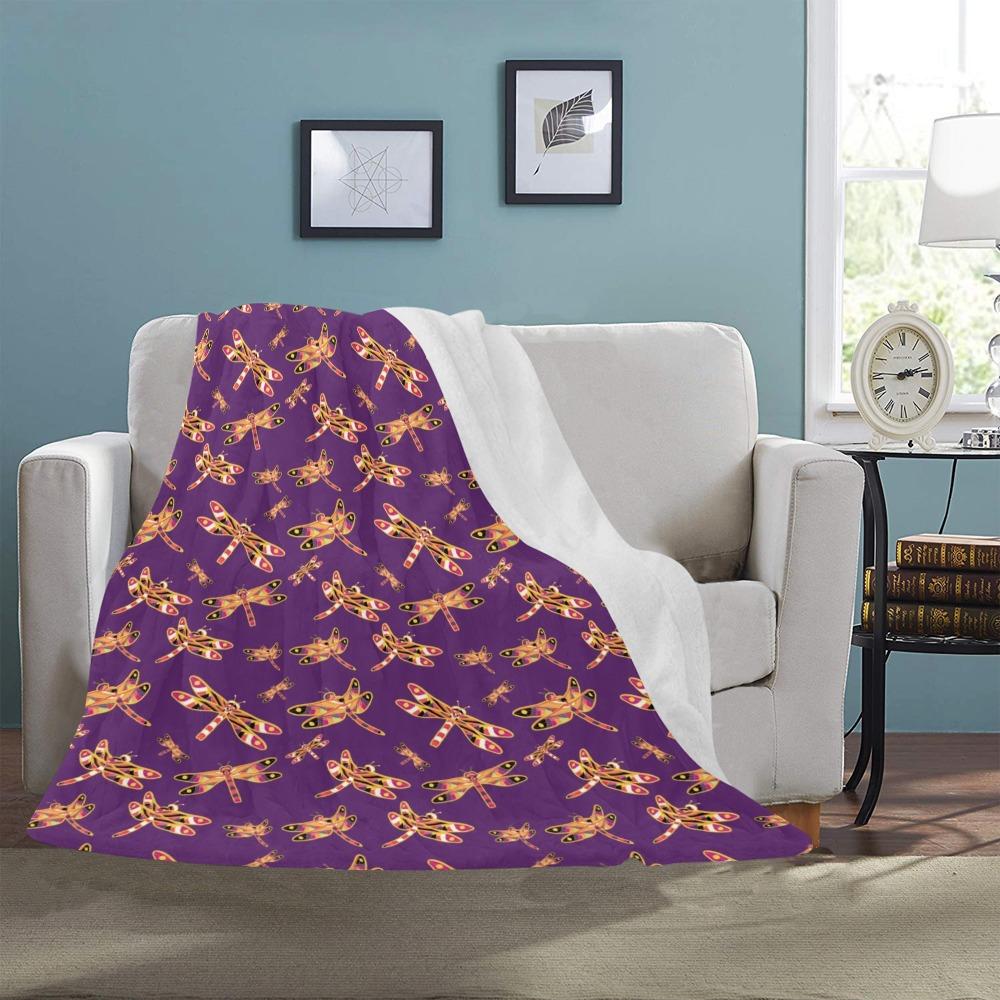 Gathering Yellow Purple Ultra-Soft Micro Fleece Blanket 50"x60" Ultra-Soft Blanket 50''x60'' e-joyer 