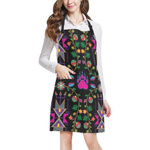 Load image into Gallery viewer, Geometric Floral Fall-Black All Over Print Apron All Over Print Apron e-joyer 
