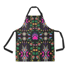 Load image into Gallery viewer, Geometric Floral Fall-Black All Over Print Apron All Over Print Apron e-joyer 
