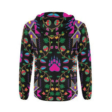 Load image into Gallery viewer, Geometric Floral Fall-Black All Over Print Full Zip Hoodie for Men (Model H14) All Over Print Full Zip Hoodie for Men (H14) e-joyer 
