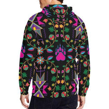 Load image into Gallery viewer, Geometric Floral Fall-Black All Over Print Full Zip Hoodie for Men (Model H14) All Over Print Full Zip Hoodie for Men (H14) e-joyer 
