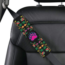 Load image into Gallery viewer, Geometric Floral Fall - Black Car Seat Belt Cover 7&#39;&#39;x12.6&#39;&#39; Car Seat Belt Cover 7&#39;&#39;x12.6&#39;&#39; e-joyer 
