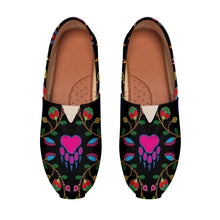 Load image into Gallery viewer, Geometric Floral Fall Black Casual Unisex Slip On Shoe Herman 
