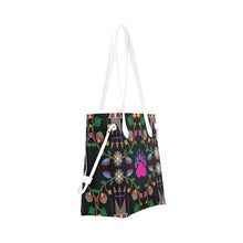 Load image into Gallery viewer, Geometric Floral Fall - Black Clover Canvas Tote Bag (Model 1661) Clover Canvas Tote Bag (1661) e-joyer 
