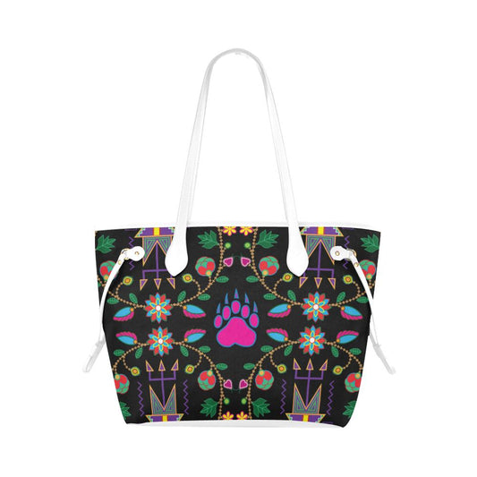 Geometric Floral Fall - Black Clover Canvas Tote Bag (Model 1661) Clover Canvas Tote Bag (1661) e-joyer 