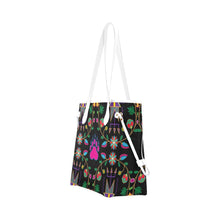 Load image into Gallery viewer, Geometric Floral Fall - Black Clover Canvas Tote Bag (Model 1661) Clover Canvas Tote Bag (1661) e-joyer 
