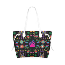 Load image into Gallery viewer, Geometric Floral Fall - Black Clover Canvas Tote Bag (Model 1661) Clover Canvas Tote Bag (1661) e-joyer 
