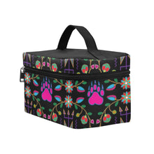 Load image into Gallery viewer, Geometric Floral Fall - Black Cosmetic Bag/Large (Model 1658) Cosmetic Bag e-joyer 
