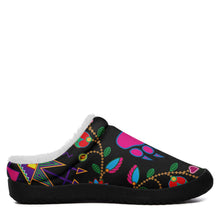 Load image into Gallery viewer, Geometric Floral Fall Black Ikinnii Indoor Slipper 49 Dzine 
