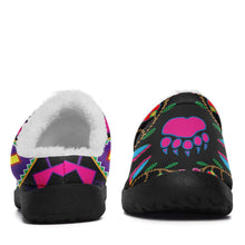 Load image into Gallery viewer, Geometric Floral Fall Black Ikinnii Indoor Slipper 49 Dzine 
