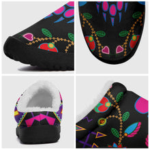 Load image into Gallery viewer, Geometric Floral Fall Black Ikinnii Indoor Slipper 49 Dzine 
