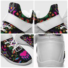 Load image into Gallery viewer, Geometric Floral Fall Black Ipottaa Basketball / Sport High Top Shoes 49 Dzine 
