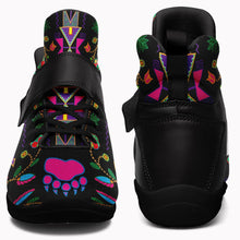 Load image into Gallery viewer, Geometric Floral Fall Black Ipottaa Basketball / Sport High Top Shoes 49 Dzine 
