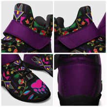 Load image into Gallery viewer, Geometric Floral Fall Black Ipottaa Basketball / Sport High Top Shoes 49 Dzine 
