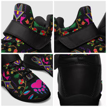 Load image into Gallery viewer, Geometric Floral Fall Black Ipottaa Basketball / Sport High Top Shoes 49 Dzine 
