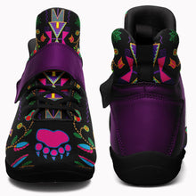 Load image into Gallery viewer, Geometric Floral Fall Black Ipottaa Basketball / Sport High Top Shoes 49 Dzine 
