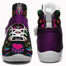 Load image into Gallery viewer, Geometric Floral Fall Black Ipottaa Basketball / Sport High Top Shoes 49 Dzine 
