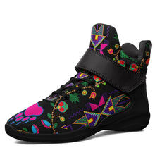 Load image into Gallery viewer, Geometric Floral Fall Black Ipottaa Basketball / Sport High Top Shoes 49 Dzine 
