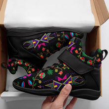 Load image into Gallery viewer, Geometric Floral Fall Black Ipottaa Basketball / Sport High Top Shoes - Black Sole 49 Dzine 
