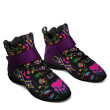 Load image into Gallery viewer, Geometric Floral Fall Black Ipottaa Basketball / Sport High Top Shoes - Black Sole 49 Dzine 
