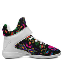 Load image into Gallery viewer, Geometric Floral Fall Black Ipottaa Basketball / Sport High Top Shoes - White Sole 49 Dzine 
