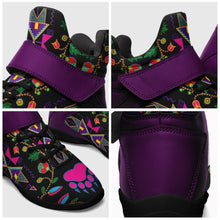 Load image into Gallery viewer, Geometric Floral Fall Black Kid&#39;s Ipottaa Basketball / Sport High Top Shoes 49 Dzine 
