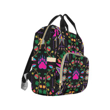 Load image into Gallery viewer, Geometric Floral Fall-Black Multi-Function Diaper Backpack (Model 1688) Diaper Backpack (1688) e-joyer 
