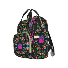 Load image into Gallery viewer, Geometric Floral Fall-Black Multi-Function Diaper Backpack (Model 1688) Diaper Backpack (1688) e-joyer 
