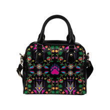 Load image into Gallery viewer, Geometric Floral Fall-Black Shoulder Handbag (Model 1634) Shoulder Handbags (1634) e-joyer 
