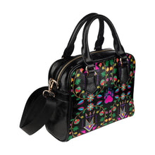 Load image into Gallery viewer, Geometric Floral Fall-Black Shoulder Handbag (Model 1634) Shoulder Handbags (1634) e-joyer 
