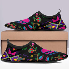 Load image into Gallery viewer, Geometric Floral Fall Black Sockamoccs Slip On Shoes 49 Dzine 
