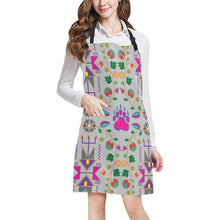 Load image into Gallery viewer, Geometric Floral Fall-Gray All Over Print Apron All Over Print Apron e-joyer 
