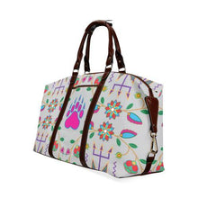 Load image into Gallery viewer, Geometric Floral Fall-Gray Classic Travel Bag (Model 1643) Remake Classic Travel Bags (1643) e-joyer 
