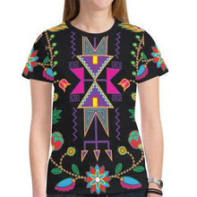 Load image into Gallery viewer, Geometric Floral Fall New All Over Print T-shirt for Women (Model T45) New All Over Print T-shirt for Women (T45) e-joyer 
