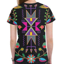 Load image into Gallery viewer, Geometric Floral Fall New All Over Print T-shirt for Women (Model T45) New All Over Print T-shirt for Women (T45) e-joyer 
