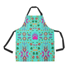 Load image into Gallery viewer, Geometric Floral Fall-Sky All Over Print Apron All Over Print Apron e-joyer 
