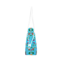 Load image into Gallery viewer, Geometric Floral Fall - Sky Blue Clover Canvas Tote Bag (Model 1661) Clover Canvas Tote Bag (1661) e-joyer 
