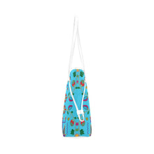 Load image into Gallery viewer, Geometric Floral Fall - Sky Blue Clover Canvas Tote Bag (Model 1661) Clover Canvas Tote Bag (1661) e-joyer 
