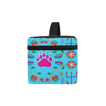 Load image into Gallery viewer, Geometric Floral Fall - Sky Blue Cosmetic Bag/Large (Model 1658) Cosmetic Bag e-joyer 
