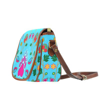 Load image into Gallery viewer, Geometric Floral Fall - Sky Blue Saddle Bag/Small (Model 1649) Full Customization Saddle Bag/Small (Full Customization) e-joyer 
