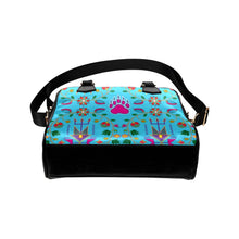 Load image into Gallery viewer, Geometric Floral Fall-Sky Blue Shoulder Handbag (Model 1634) Shoulder Handbags (1634) e-joyer 
