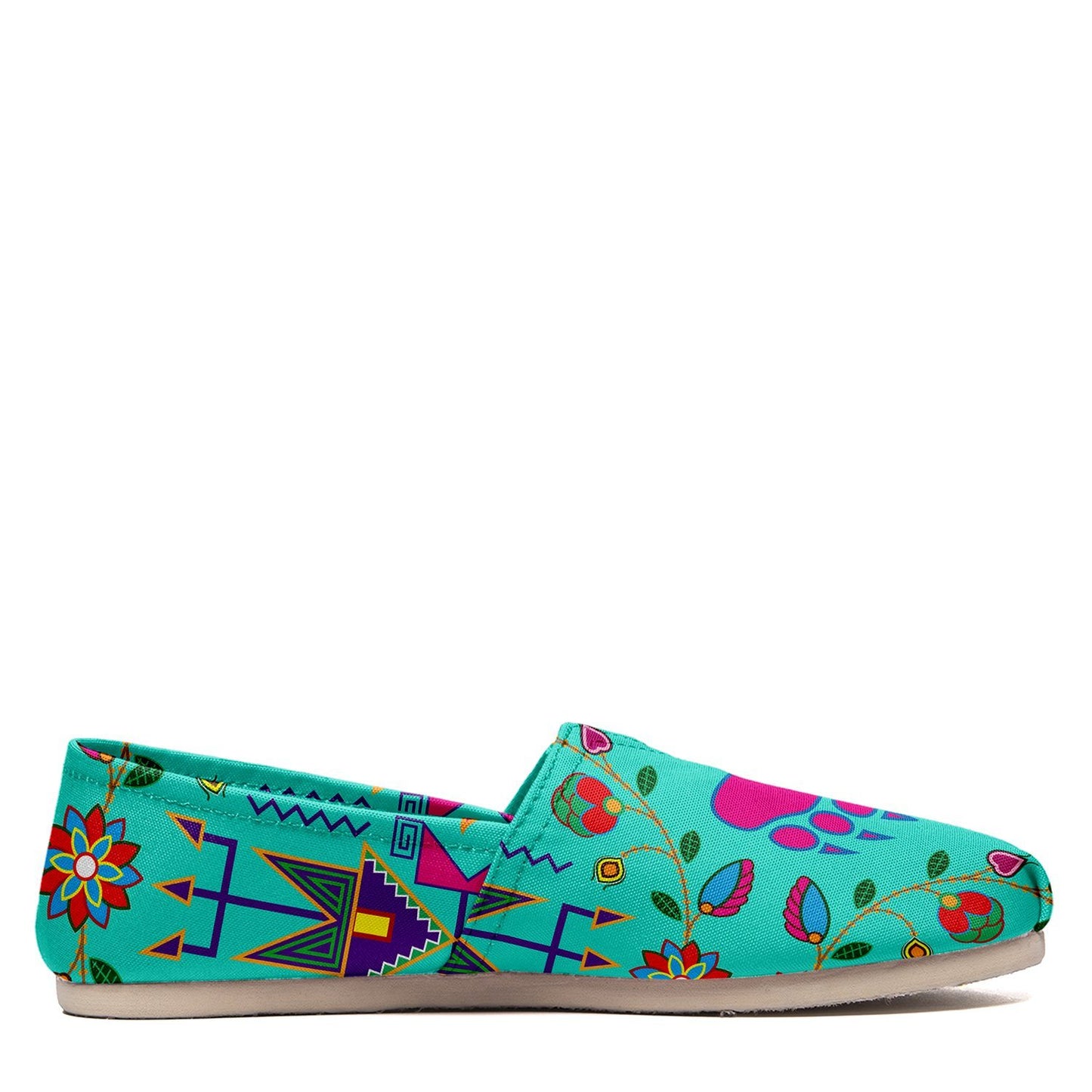 Geometric Floral Fall Sky Casual Unisex Slip On Shoe Herman 