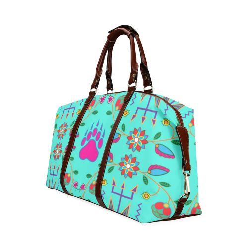 Geometric Floral Fall-Sky Classic Travel Bag (Model 1643) Remake Classic Travel Bags (1643) e-joyer 