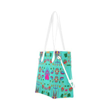Load image into Gallery viewer, Geometric Floral Fall - Sky Clover Canvas Tote Bag (Model 1661) Clover Canvas Tote Bag (1661) e-joyer 
